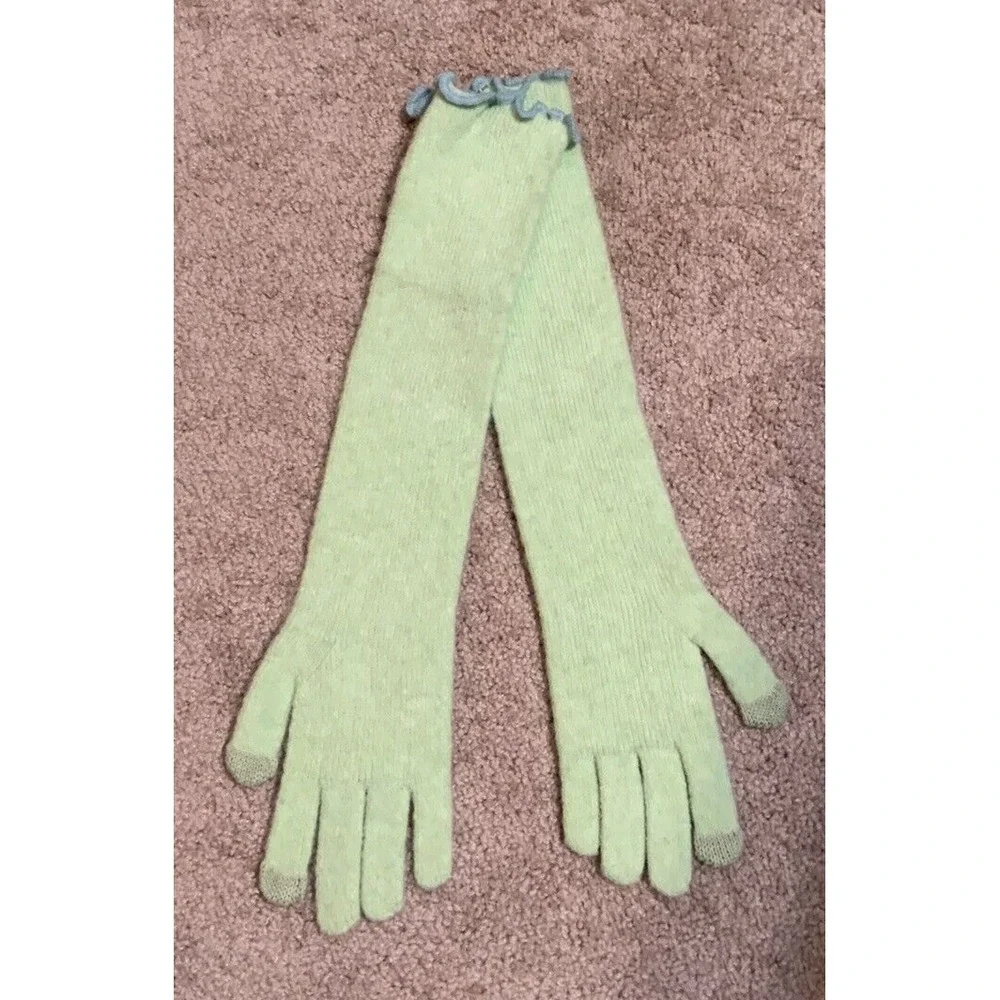 Wild Fable Womens‎ Green Elbow Length Knit Touchscreen Gloves OS